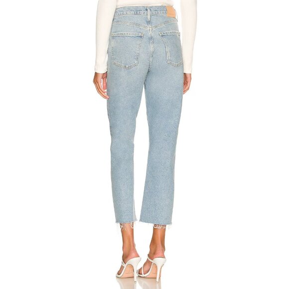 Citizens of Humanity Charlotte Crop High‎ Rise Straight Jeans in Parlay Blue 30 - Picture 2 of 12